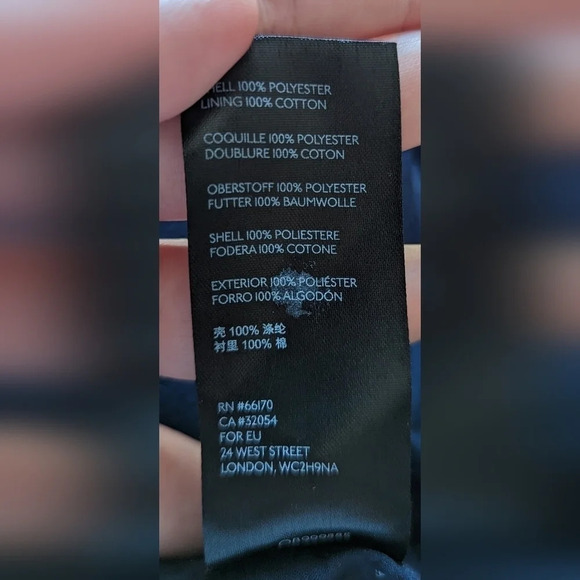 Urban Outfitters Navy Floral Crop Top with Sheer  Sleeves Woman Small Flowy Boho - Picture 8 of 8